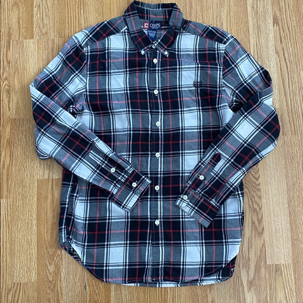 Chaps Boys Plaid Button Down Shirt